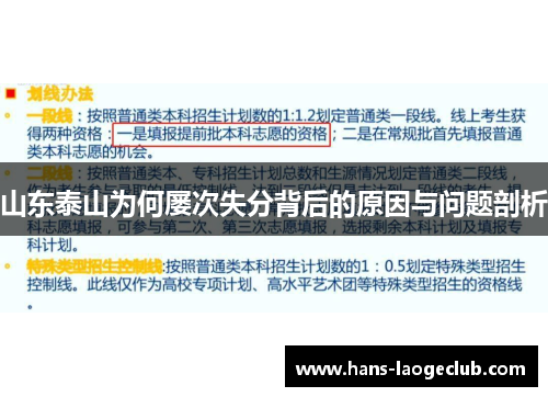 山东泰山为何屡次失分背后的原因与问题剖析