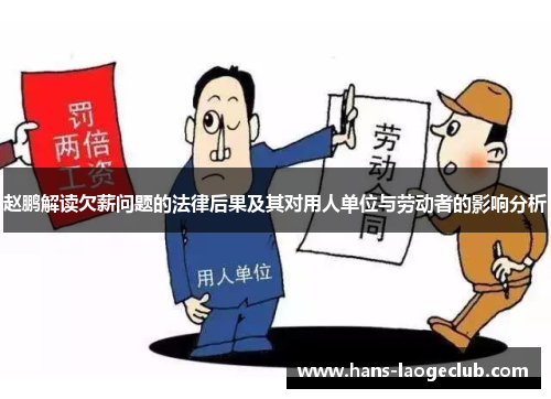赵鹏解读欠薪问题的法律后果及其对用人单位与劳动者的影响分析 赵鹏解读欠薪问题的法律后果及其对用人单位与劳动者的影响分析